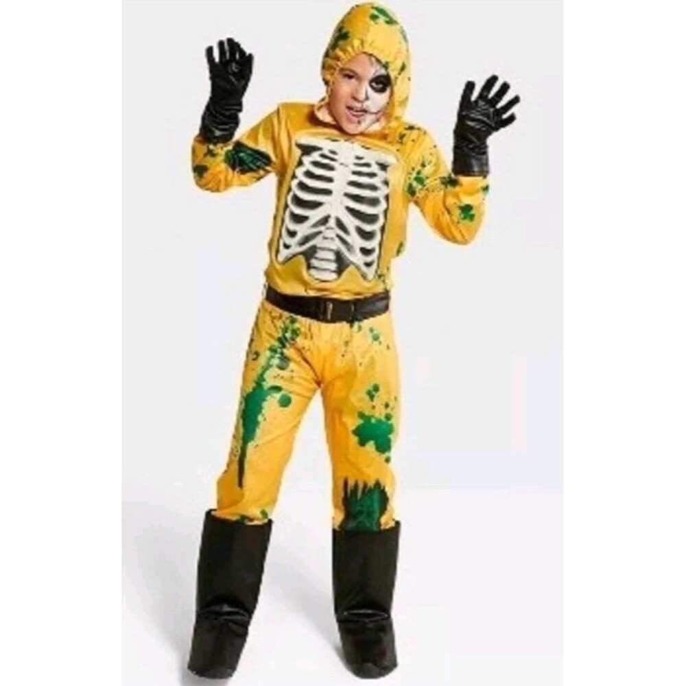 Hyde & EEK! Glow-in-the-Dark Biohazard Skeleton Costume Size S